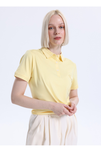 Fabrika Sarı Kadın Polo T-Shirt F6SL-TST0007