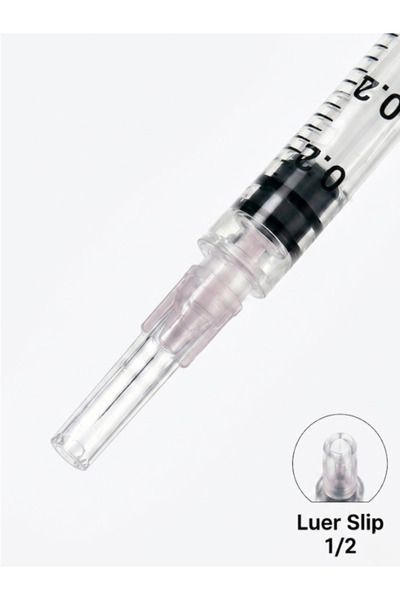 Genaric 100pack of 1ml 27G Luer Slip 1/2 Clear Measuring Tool for Liquid Applicator