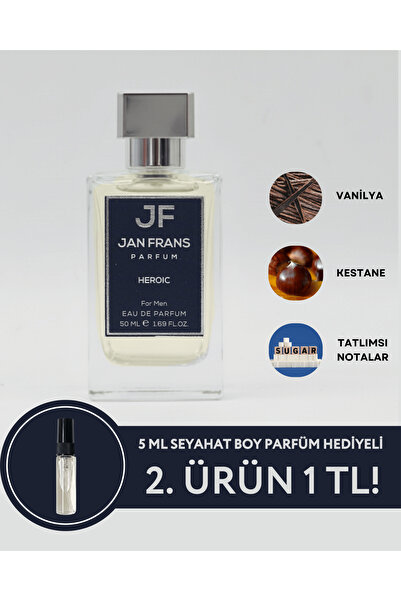 JF JAN FRANS Heroic - Vanilya Vanilyalı Odunsu Tatlı Kokulu 50ml Edp Kalıcı E...