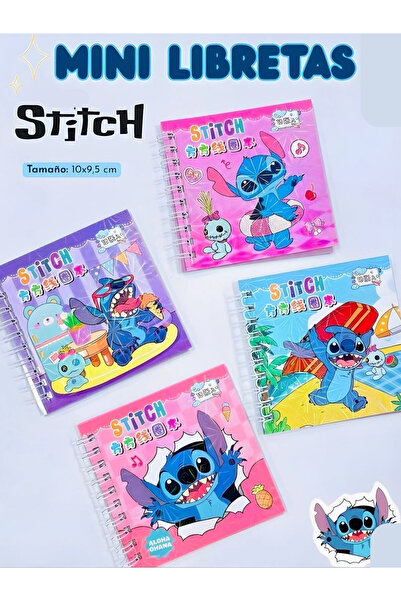 ÖZ OFİS Stitch 6 Sayfa Sticker 12 Sayfa Not Defteri Stickerlı Not Defteri Tekli