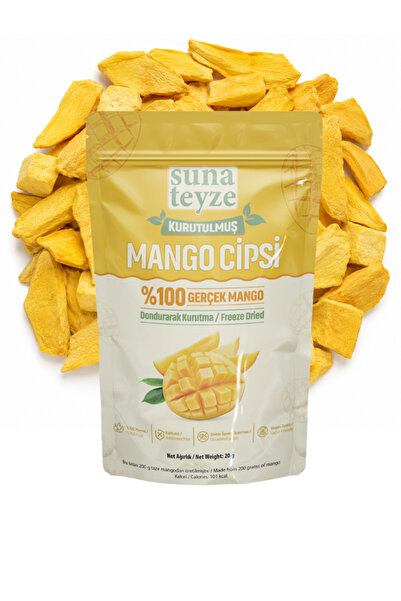 Suna Teyze Mango Kuru Meyve Cipsi - Dondurularak Kurutulmuş Freeze Dried Çıtır Mango