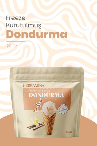 Herbamina Dondurularak Kurutulmuş Vanilyalı Dondurma - 20 gr