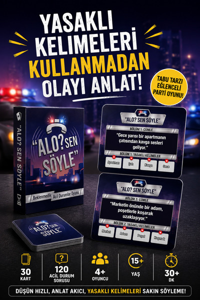 RKO Alo Sen Söyle Yasaklı Kelime Kart Oyunu – Acil Durum Parti Oyunu | 120 So...