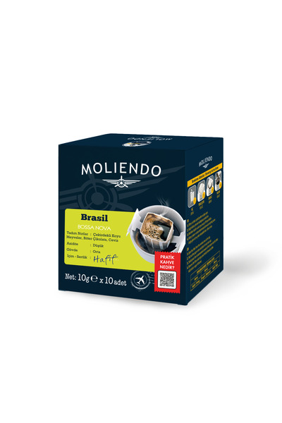 Moliendo Finest Coffee Brasil Bossa Nova Pratik Filtre Kahve 10x10 g