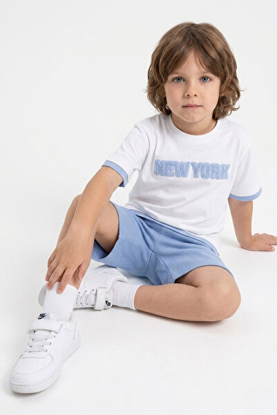 Fulla Moda 100% Cotton New York Embroidered Boys' 2-Piece Set