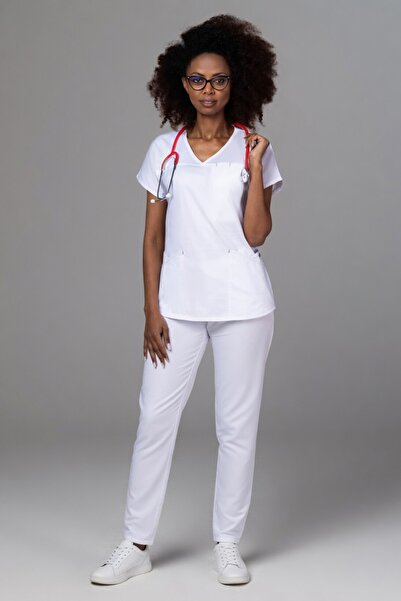 OEM Uniformă medicală pentru femei, bluză și pantaloni, slim fit, FLEXI AMBRA...