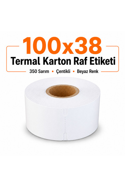 RULORULO 100x38 Etichete termice din carton pentru rafturi 350 de etichete cu...