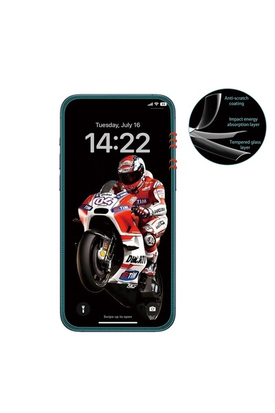 Anank Protector de ecran pentru iPhone 15 Pro Max - Protector de ecran 3D ant...