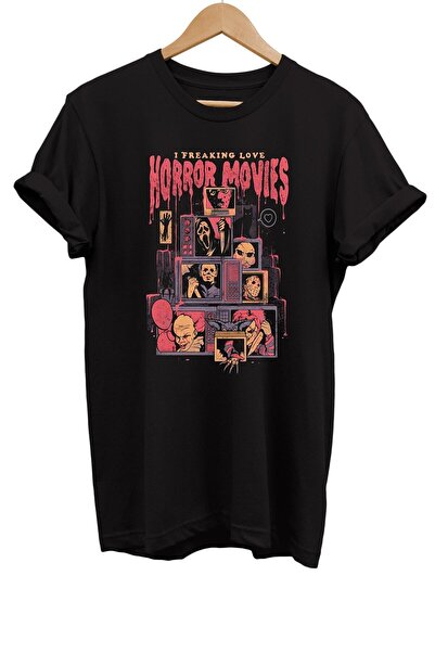 Legendary Horror Movie Characters Printed 100% Cotton Basic T-shirt Regular Size T-Shirt
