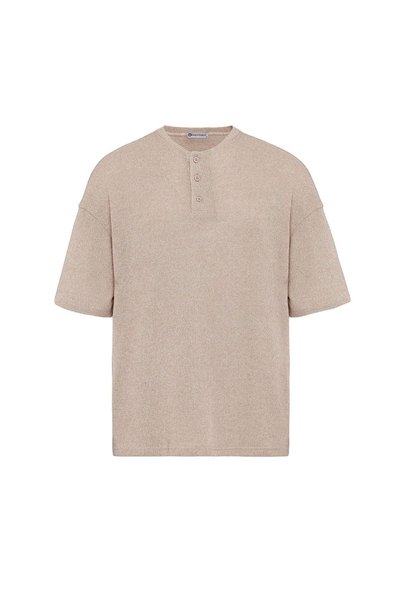 S13 Store Basic Oversize Button Collar T-Shirt