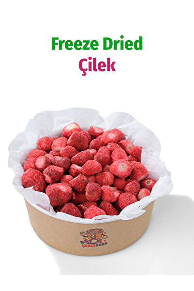 Çilek Freeze Dried Meyve Cipsi %100 Doğal Dev Boy Çilek Cipsi 65 Gr