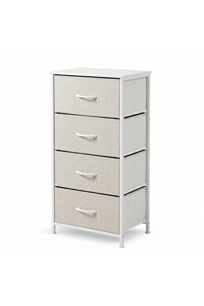 sharpdo 4-Layer Drawer Storage Cabinet Iron Frame Fabric Multi-Layer Storage ...