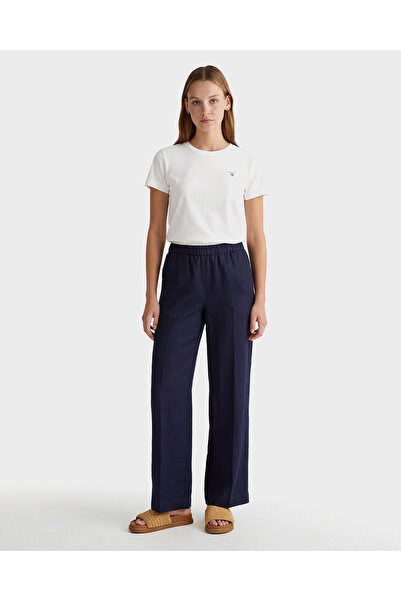 Gant Kadın Lacivert Relaxed Fit Pantolon