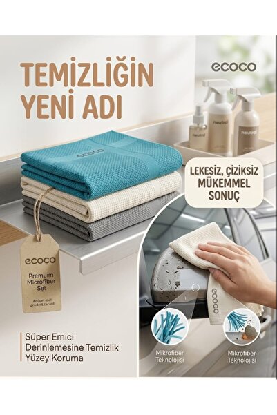 Miecoco Microfiber Cleaning Cloth for Glass, Car, Kitchen, Bathroom, Surface ...