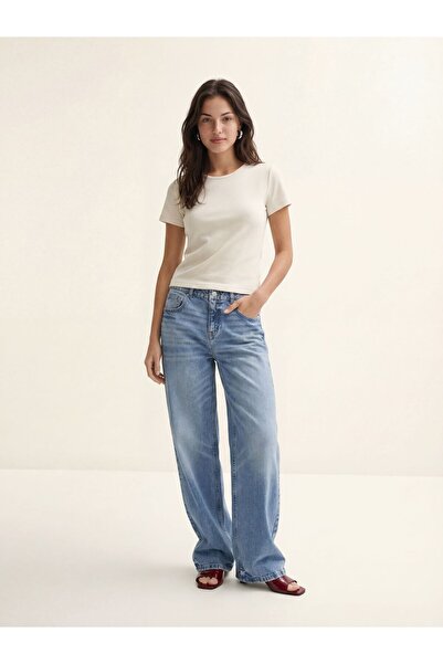 Vero Moda Jeans VMHALLIE Niedrige Taille Weit geschnitten Jeans