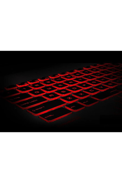 Retro GT76 Klavye Işıklı Kırmızı Tuş RGB