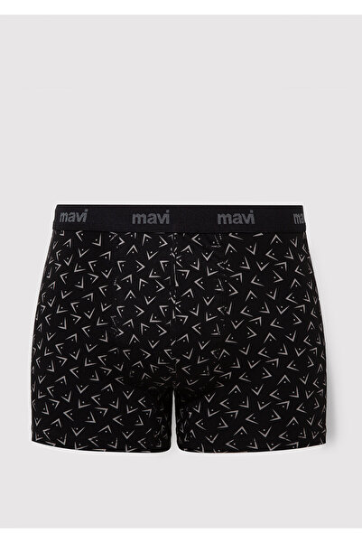 Mavi Baskılı Siyah Boxer 0911049-900