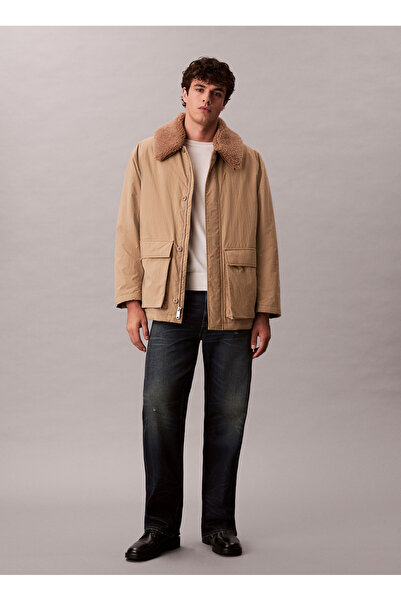 Calvin Klein LS Abnehmbarer Pelzkragen Pufferjacke