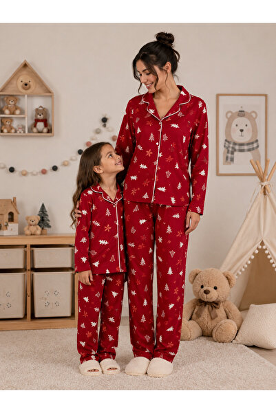 ALİŞ KİDS Set de pijamale pentru fete din bumbac din piele intoarsa, cu model...