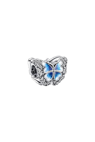 Charms Talisman Fluture Albastru Strălucitor