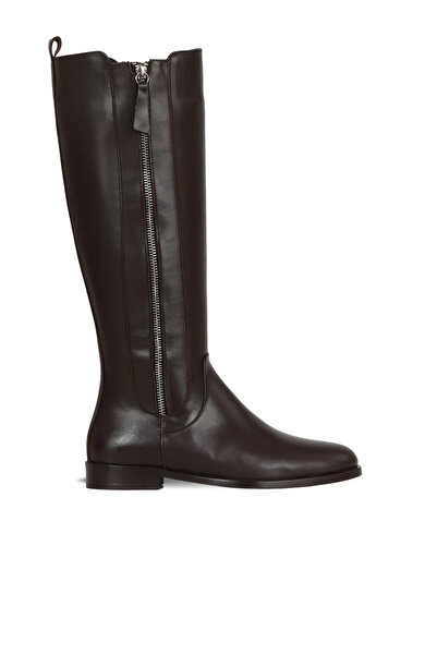 Bueno Shoes Brown Leather Women's Heeled Boots 33Wc18505