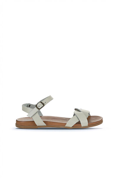 Bueno Shoes Πράσινα Δερμάτινα Γυναικεία Flat Σανδάλια 01wu4253