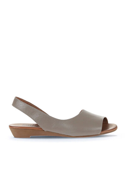 Silver Leather Women's Flat Sandals 01wa4400