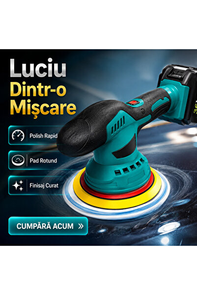 OEM Aparat Polish Auto cu 2 acumulatori 36V, fara fir, portabil (RO-V08)