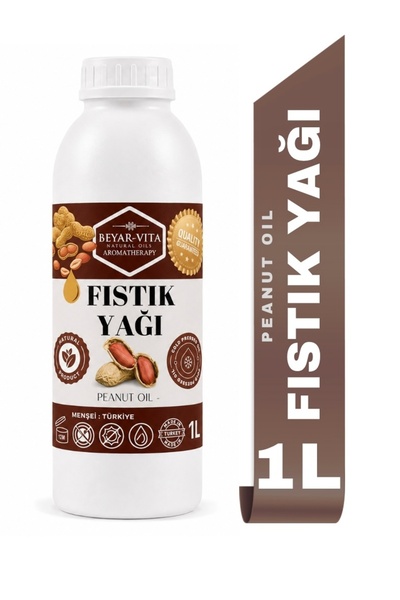 BEYARVİTA Fıstık yağı 1 Litre - plastik ambalaj - peanut oil , yer fıstığı yağı