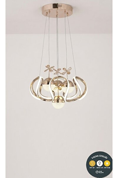 Lzy Avize Store Yummy Gold Kumandalı LED Avize 3 Renk | Premium Lüks Tasarım,...