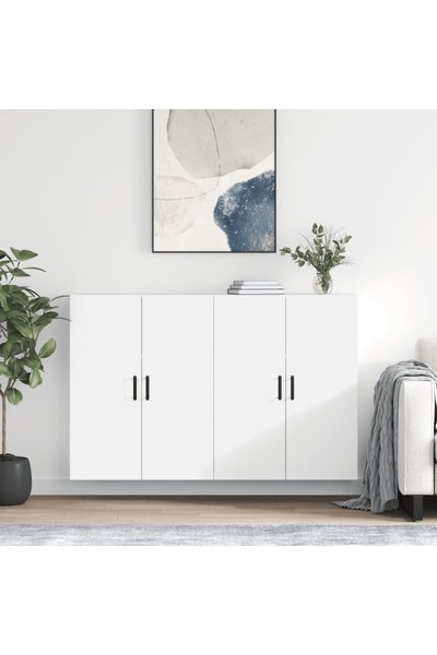 Concept Dulapuri cu montaj pe perete, 2 buc, alb, 69,5x34x90 cm