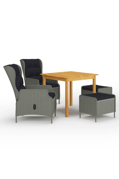 Concept Set mobilier de grădină, 5 piese, gri deschis
