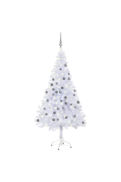Concept Brad de Crăciun artificial cu LED-uri&globuri 150 cm 380 ramuri