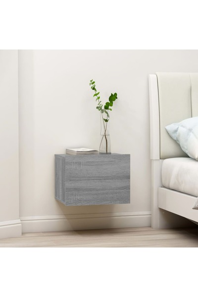 Concept Noptiere, 2 buc., gri sonoma, 40x30x30 cm, lemn prelucrat