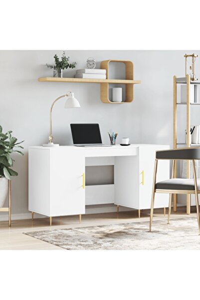Concept Birou, alb, 140x50x75 cm, lemn compozit