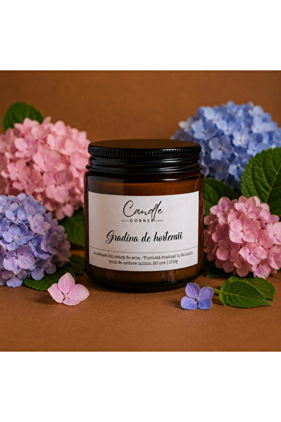 Candle Corner Lumânare parfumată din ceară de soia 100g, recipient din sticlă...