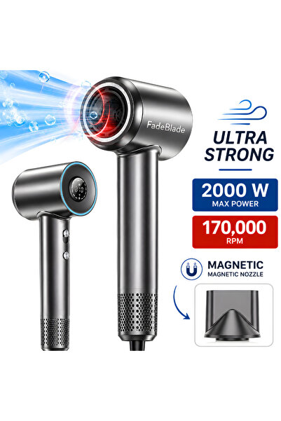 FadeBlade Uscător de păr profesional ProVortex Ultra, gri