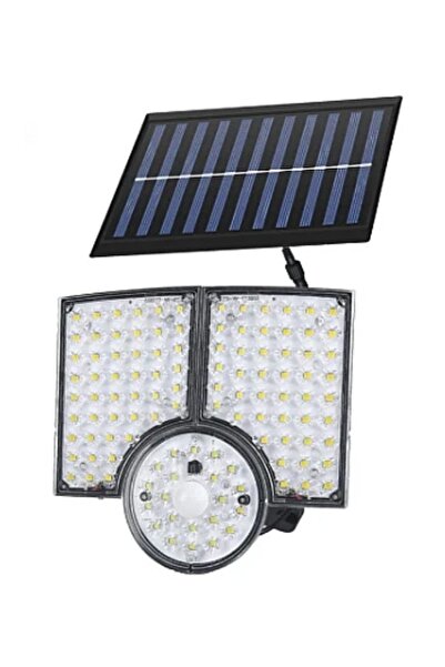 divendi-ro Lampă solară cu 3 casete reglabile, senzor de mișcare și 112 LED-uri