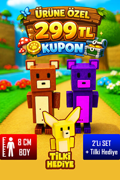 YAGLİZ Super Bear Adventures Süper Ayı 3D Figür Oyuncak 8 CM
