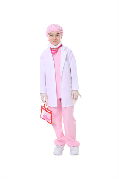 OULABİMİR Costum de doctor chirurg pentru copii, set de joc de rol pentru fet...