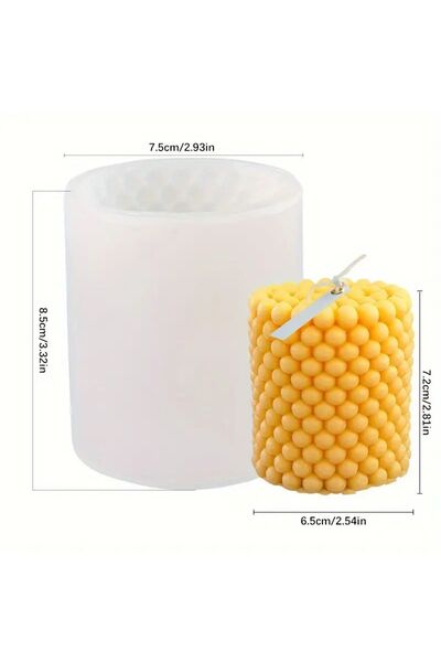 AnkaHobiMarket Baloncuk Silindir Mum Silikon Kalıp (S752)
