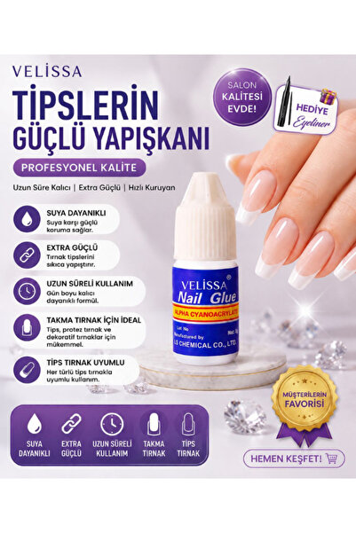 velissa Ocean Takma Tırnak Yapıştırıcı Tips Yapıştırıcı Hızlı Yapıştırıcı 3 gr