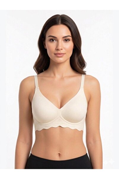 AVAURA Soft Touch Seamless White Champagne Color Laser Cut Seamless Adjustabl...