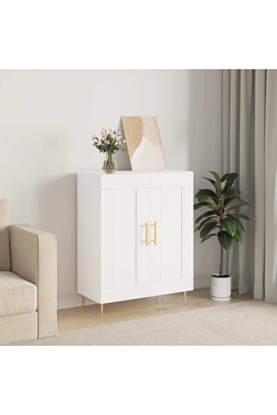 Concept Servantă, alb, 69,5x34x90 cm, lemn compozit