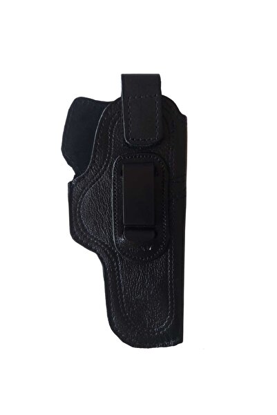 Aresoutdoors Glock 17 İçin Uyumlu Çorap Tipi Deri İç Kılıf Metal Maşalı Siyah