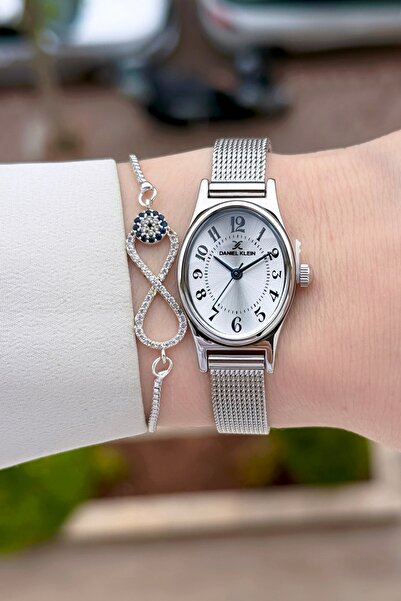 Daniel Klein Rakamlı Silver Renk 24 Ay Garantili 21 Mm Kadın Kol Saati
