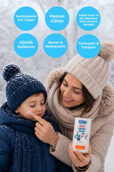 BABYTON Doğal Cold Stick Nemlendirici ve Besleyici-Soğuk Hava Yıpratıcı Etki Karşıtı