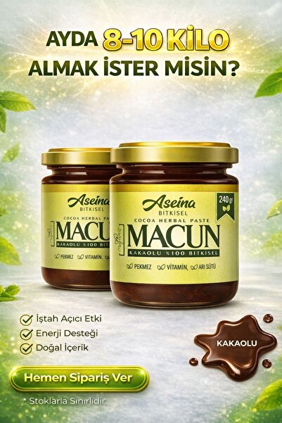 Aseina İştah açıcı kilo almaya yardımcı Kakaolu Pekmez, Arı Sütü Bal Vitaminl...