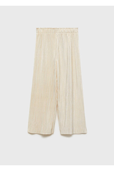 MANGO Kids Nabrano ravne pantalone