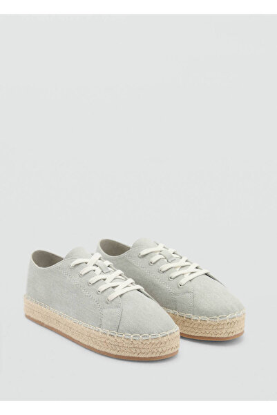 MANGO Kids Espadrile din bumbac cu șireturi